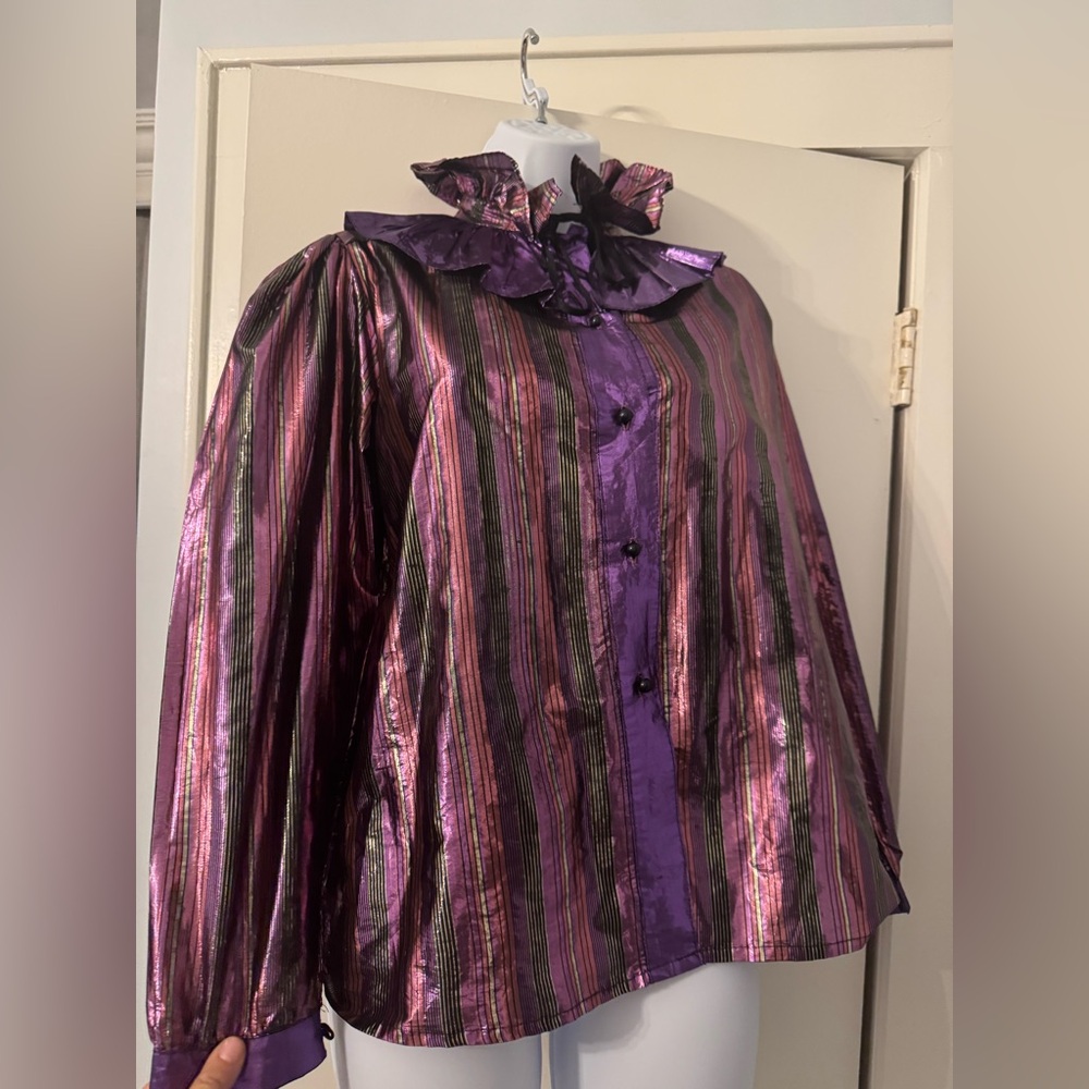 g. Barhel Paris Shiny Purple Skirt with matching shirt